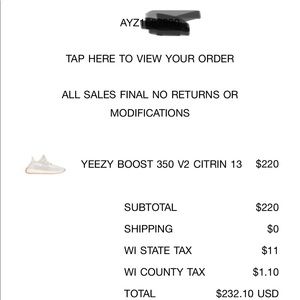 Yeezy 350 V2 Citrin - Size 13